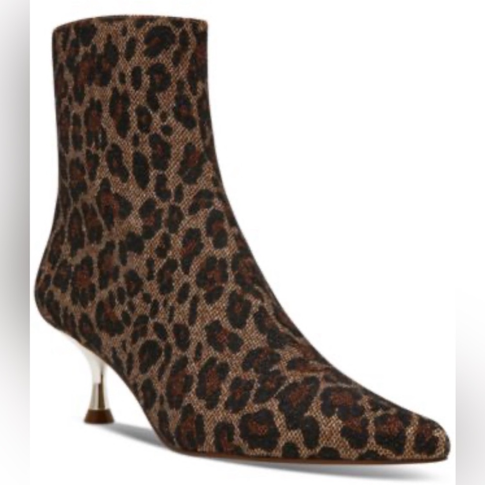 Betsy Johnson Shimmer Leopard Print Dress Bootie | Size 6.5 | NEW